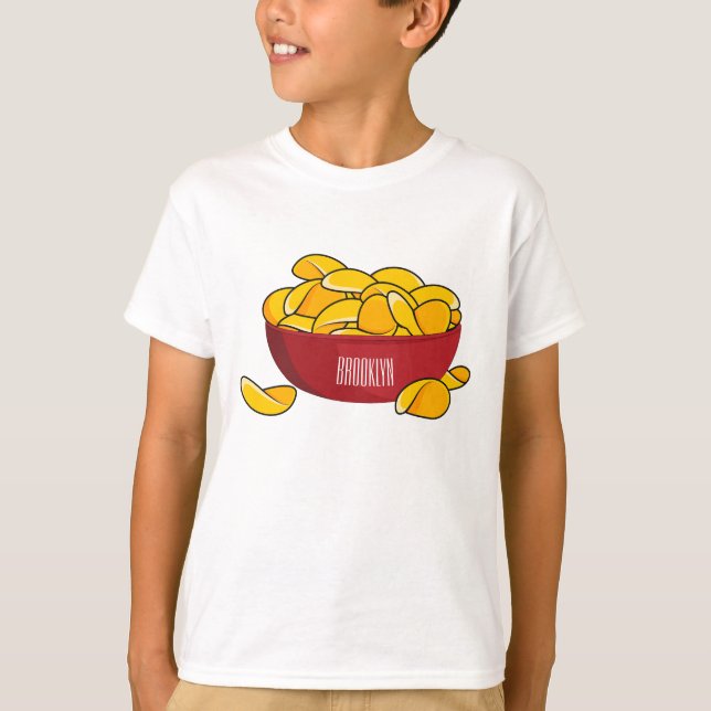 Camiseta Ilustracion de personalizado de chips de papa (Anverso)
