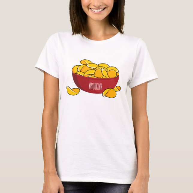 Camiseta Ilustracion de personalizado de chips de papa (Anverso)