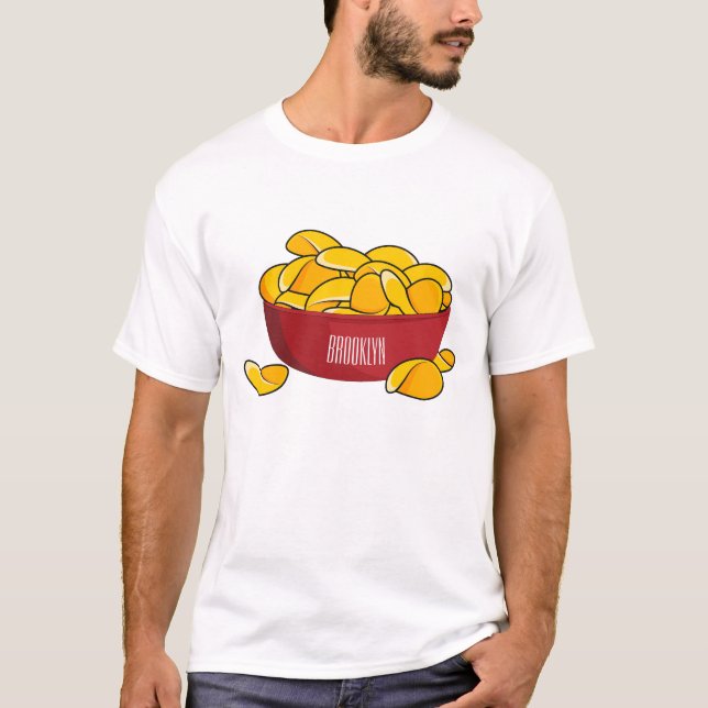Camiseta Ilustracion de personalizado de chips de papa (Anverso)