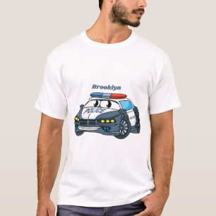 Camiseta Ilustracion de personalizado de coche de policía f