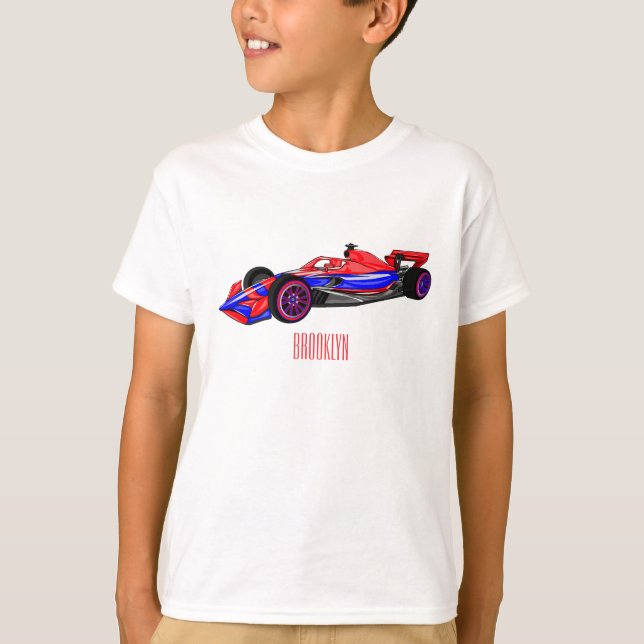 Camiseta Ilustracion de personalizado de coches de carreras (Anverso)