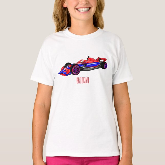 Camiseta Ilustracion de personalizado de coches de carreras (Anverso)
