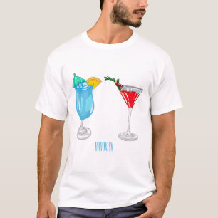 Camiseta Ilustracion de personalizado de cócteles