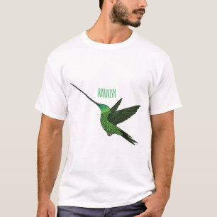 Camiseta Ilustracion de personalizado de colibrí con moto d