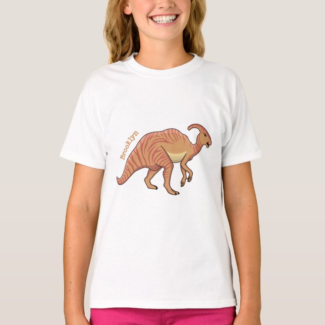 Camiseta Ilustracion de personalizado de dinosaurios de par (Anverso)
