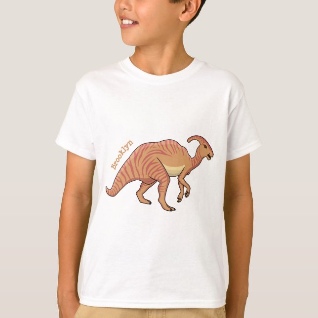 Camiseta Ilustracion de personalizado de dinosaurios de par (Anverso)