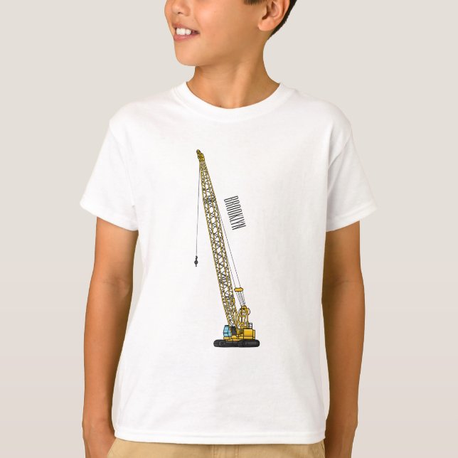 Camiseta Ilustracion de personalizado de excavadora Draglin (Anverso)