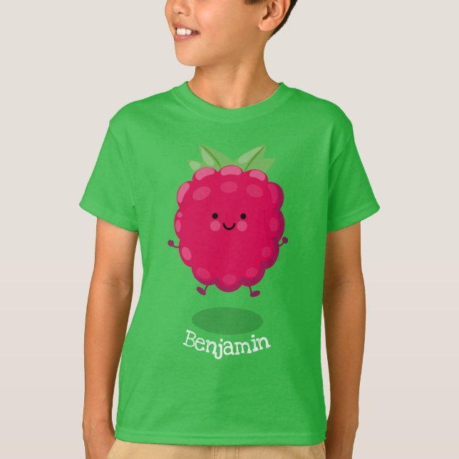 Camiseta Ilustracion de personalizado de frambuesa alegre (Anverso)