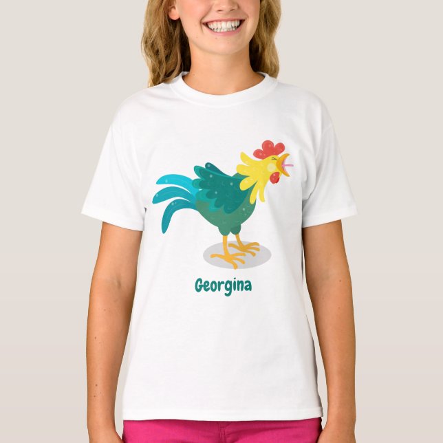 Camiseta Ilustracion de personalizado de gallo de entrego g (Anverso)