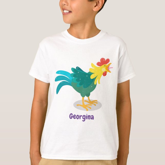 Camiseta Ilustracion de personalizado de gallo de entrego g (Anverso)