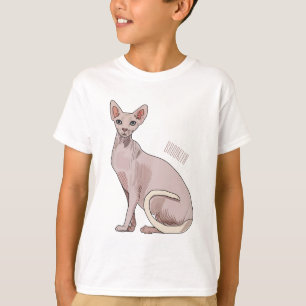Camiseta Ilustracion de personalizado de gatos Sfinx