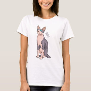 Camiseta Ilustracion de personalizado de gatos Sfinx