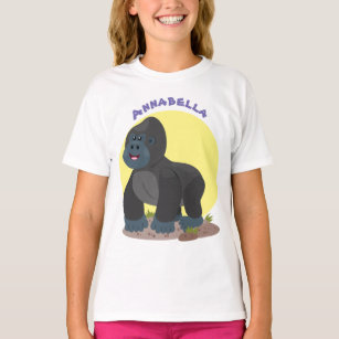 Camiseta Ilustracion de personalizado de gorila grande y fe