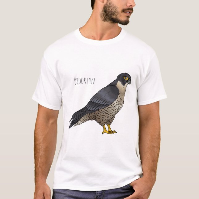 Camiseta Ilustracion de personalizado de halcón peregrino (Anverso)