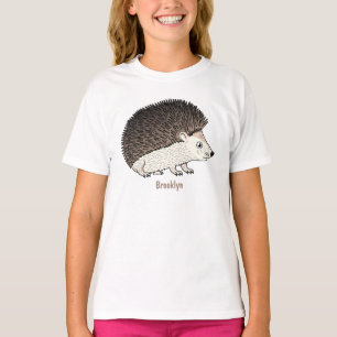 Camiseta Ilustracion de personalizado de hedgehog espinoso