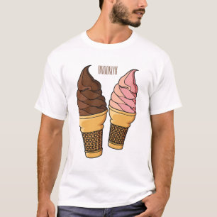 Camiseta Ilustracion de personalizado de helado de cono