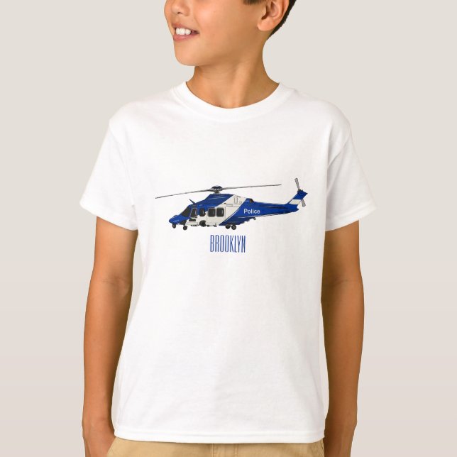 Camiseta Ilustracion de personalizado de helicópteros de la (Anverso)