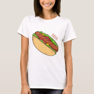 Camiseta Ilustracion de personalizado de hot dog