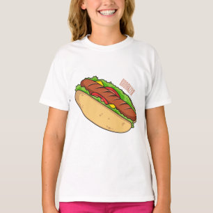Camiseta Ilustracion de personalizado de hot dog