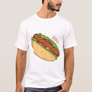 Camiseta Ilustracion de personalizado de hot dog