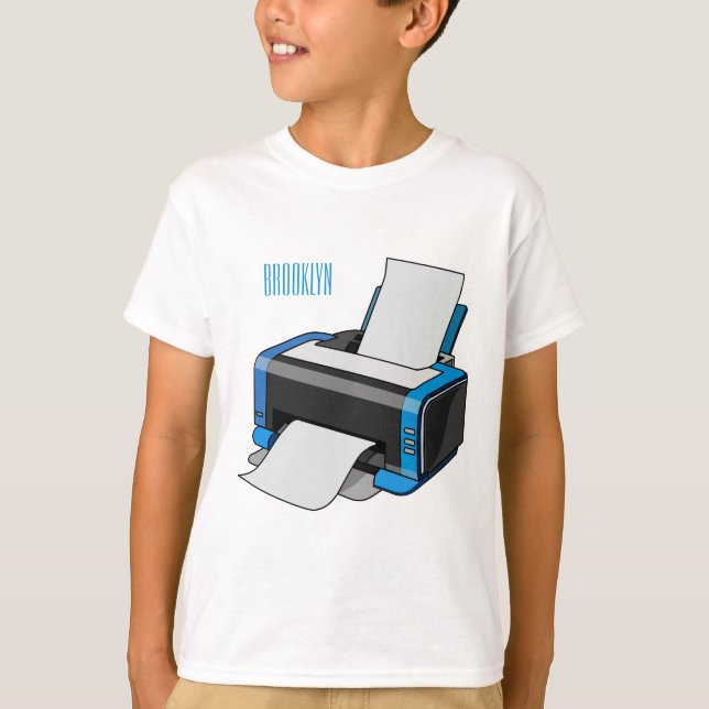 Camiseta Ilustracion de personalizado de impresora (Anverso)
