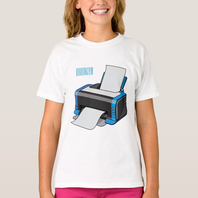 Camiseta Ilustracion de personalizado de impresora (Anverso)