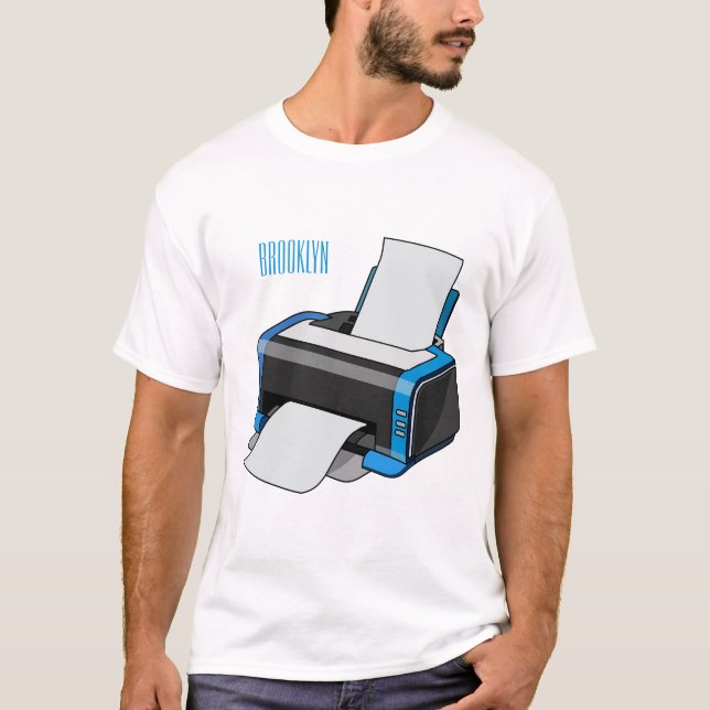 Camiseta Ilustracion de personalizado de impresora (Anverso)