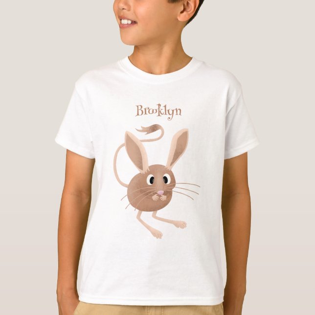Camiseta Ilustracion de personalizado de jerboa larga y cor (Anverso)