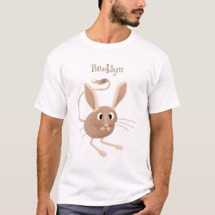 Camiseta Ilustracion de personalizado de jerboa larga y cor