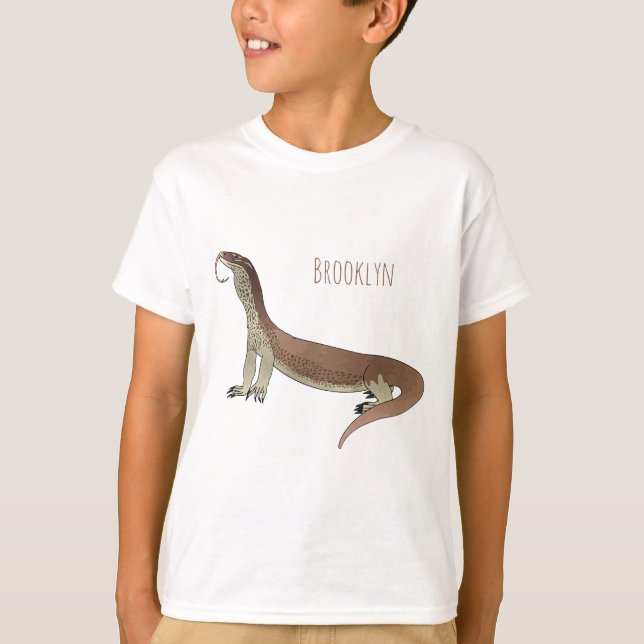 Camiseta Ilustracion de personalizado de lagarto de monitor (Anverso)