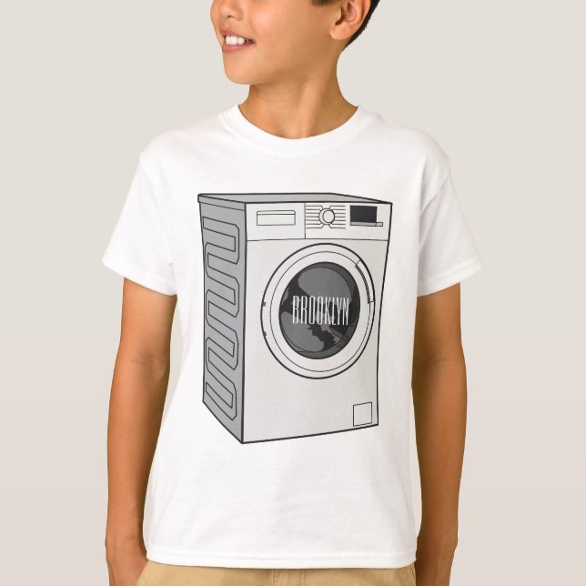 Camiseta Ilustracion de personalizado de lavadora (Anverso)