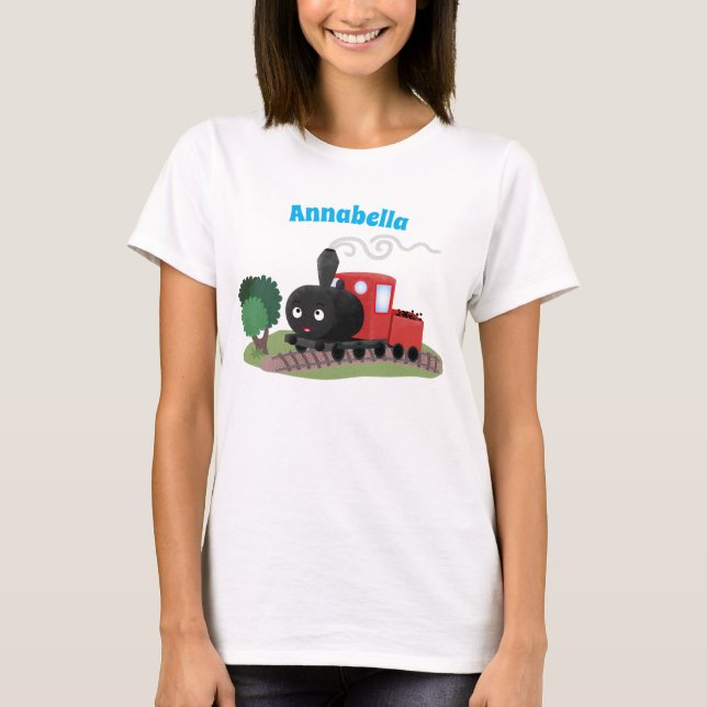 Camiseta Ilustracion de personalizado de locomotora de trac (Anverso)