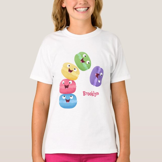 Camiseta Ilustracion de personalizado de macarons graciosos (Anverso)