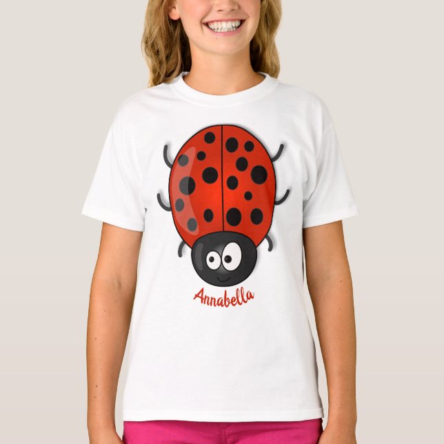 Camiseta Ilustracion de personalizado de mariquita roja fel (Anverso)