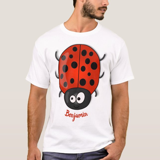 Camiseta Ilustracion de personalizado de mariquita roja fel (Anverso)