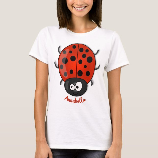 Camiseta Ilustracion de personalizado de mariquita roja fel (Anverso)
