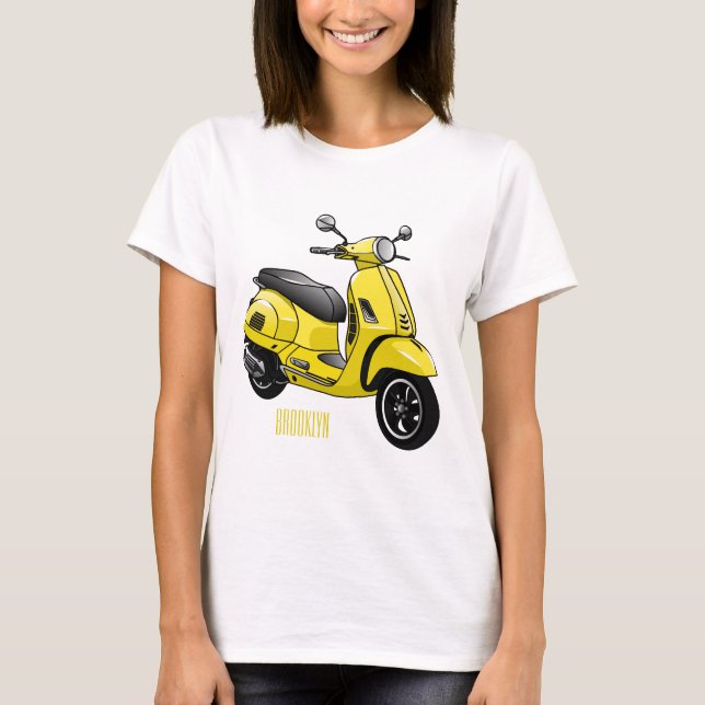 Camiseta Ilustracion de personalizado de motocicleta con ci (Anverso)