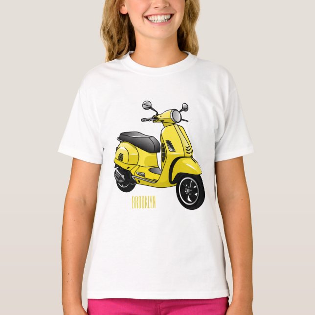 Camiseta Ilustracion de personalizado de motocicleta con ci (Anverso)