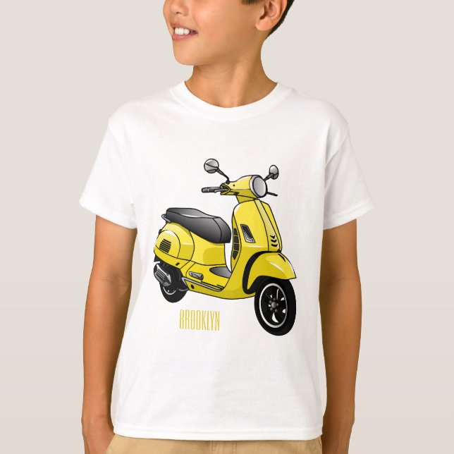 Camiseta Ilustracion de personalizado de motocicleta con ci (Anverso)