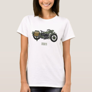 Camiseta Ilustracion de personalizado de motocicleta de cru