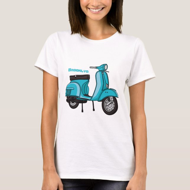Camiseta Ilustracion de personalizado de motocicletas con c (Anverso)