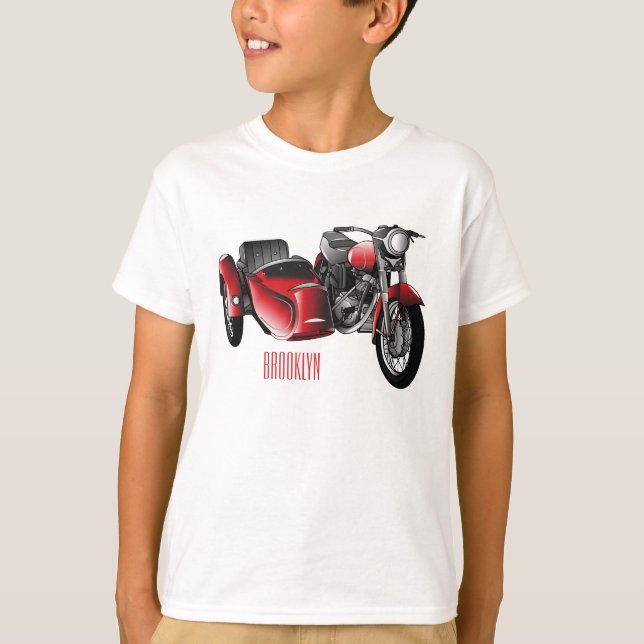 Camiseta Ilustracion de personalizado de motocicletas Sidec (Anverso)