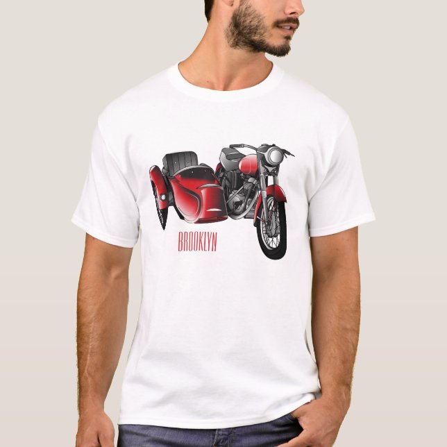 Camiseta Ilustracion de personalizado de motocicletas Sidec (Anverso)