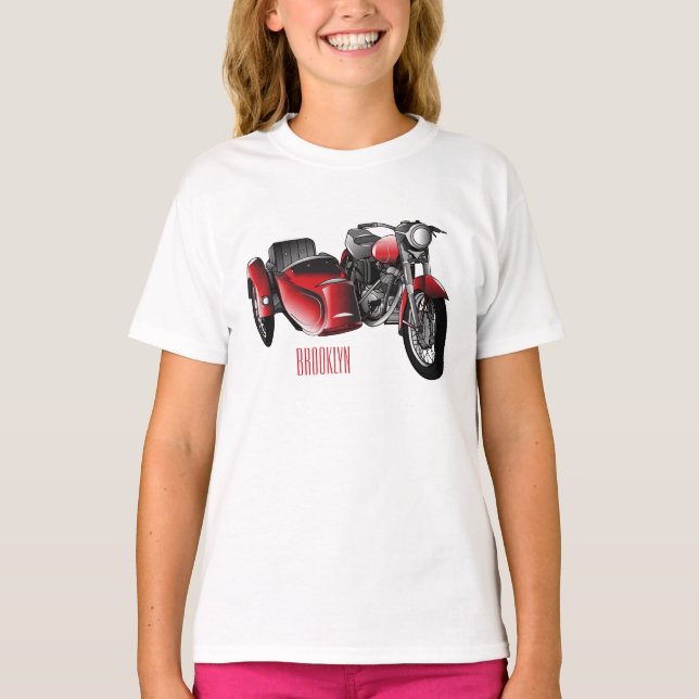 Camiseta Ilustracion de personalizado de motocicletas Sidec (Anverso)
