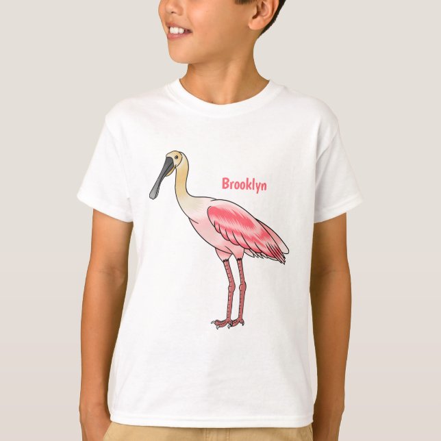 Camiseta Ilustracion de personalizado de pájaro cucharón de (Anverso)