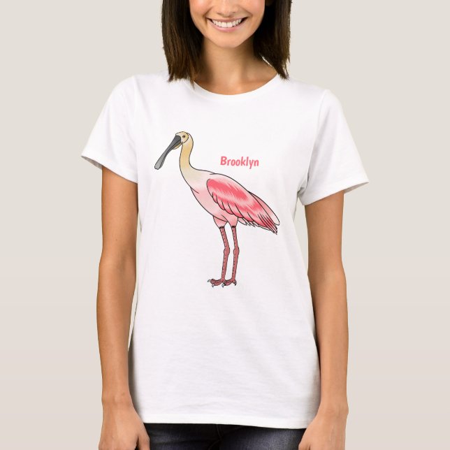 Camiseta Ilustracion de personalizado de pájaro cucharón de (Anverso)