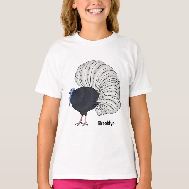 Camiseta Ilustracion de personalizado de pájaro de Bulwer (Anverso)