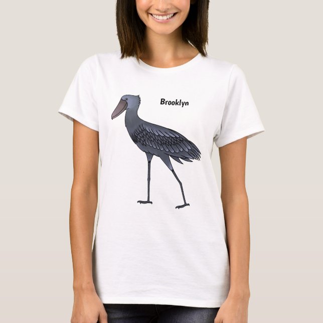 Camiseta Ilustracion de personalizado de pájaro Shoebill (Anverso)