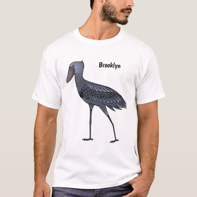 Camiseta Ilustracion de personalizado de pájaro Shoebill (Anverso)