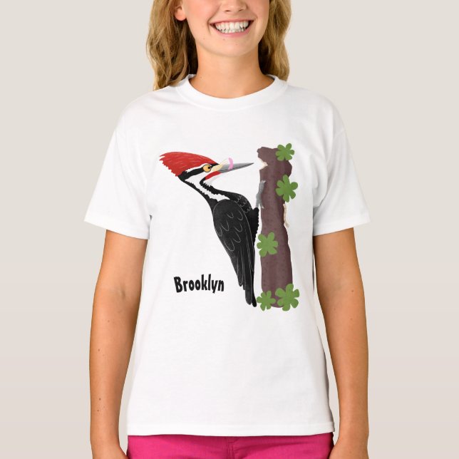 Camiseta Ilustracion de personalizado de pájaros carpintero (Anverso)